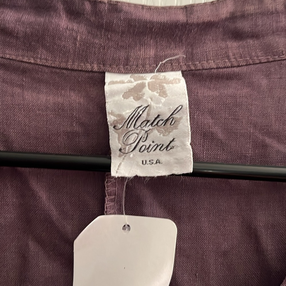Match Point - Purple Button-Down Blouse - Picture 3 of 5